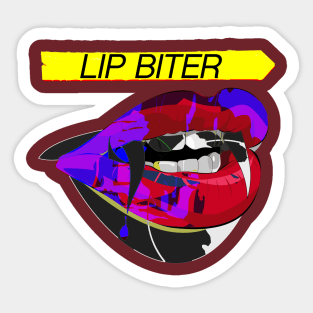 Lip Biter Sticker